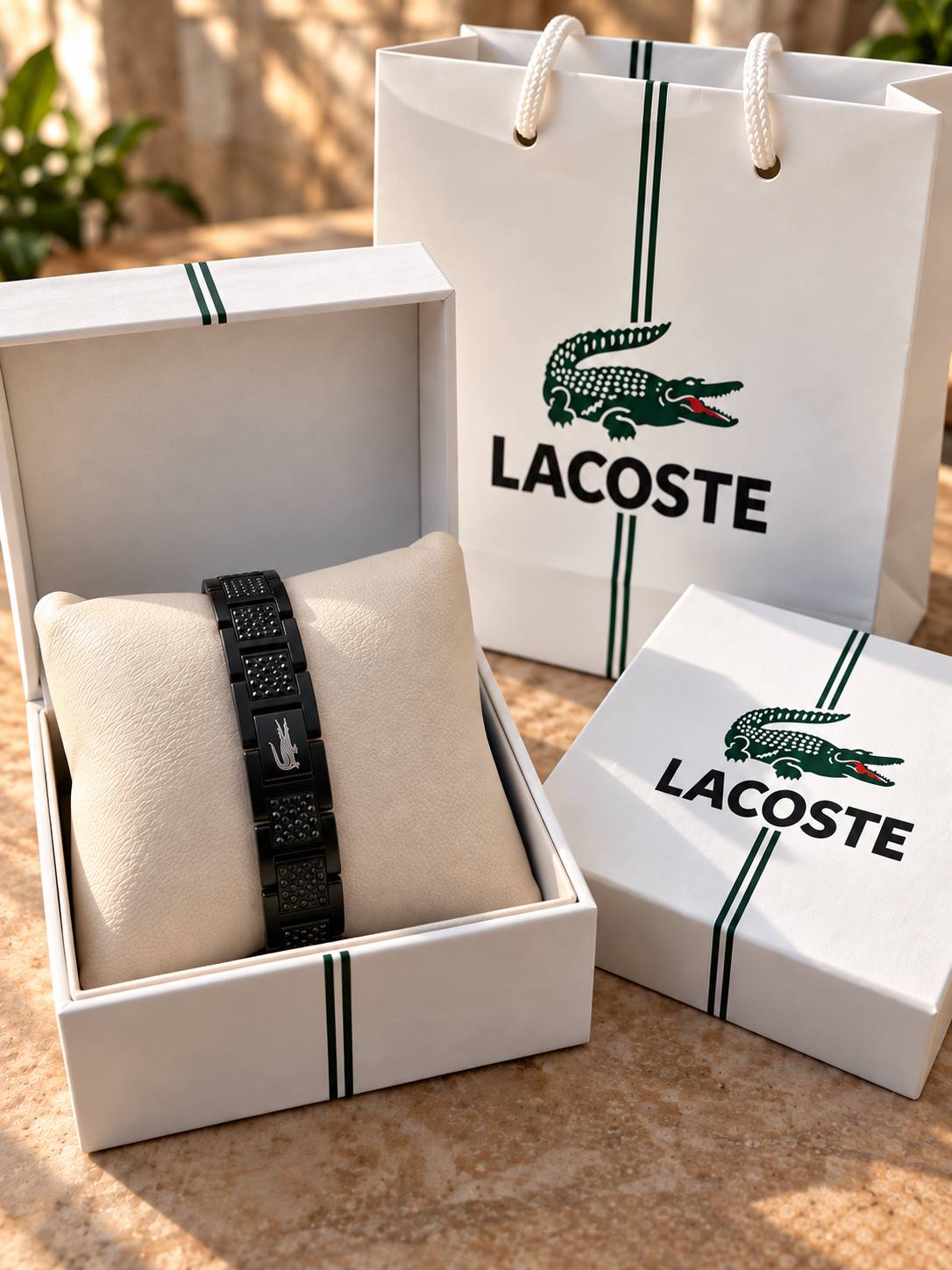 Lactose bracelet with packaging